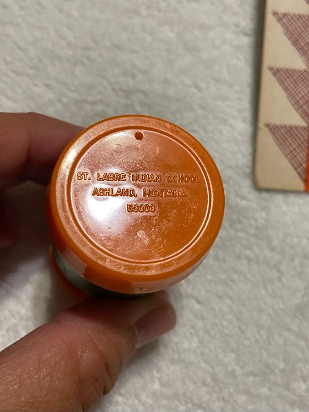 Vintage Retro Native American Olive Green & Orange Salt and Pepper Shakers